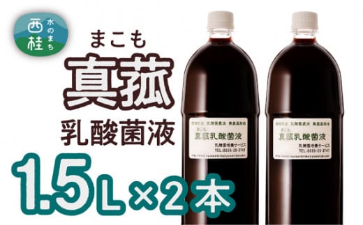 No.103 真菰（まこも）乳酸菌液　1.5L×2本 ／ マコモ 無農薬栽培 山梨県