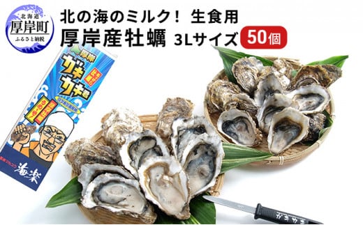 北の海のミルク！厚岸産 牡蠣 3Lサイズが50個！ 生食用 [№5863-0302] - 北海道厚岸町｜ふるさとチョイス - ふるさと納税サイト