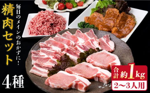 使いやすい豚肉＆牛肉セット】毎日のメインのおかずを彩る 精肉 セット 4種 ( 約1kgg ) 2～3人前 4種 糸島市 / 糸島ミートデリ工房  [ACA200] - 福岡県糸島市｜ふるさとチョイス - ふるさと納税サイト