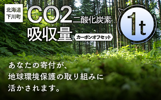 CO2（二酸化炭素）吸収量 1t カーボンオフセット 故郷 ふるさと