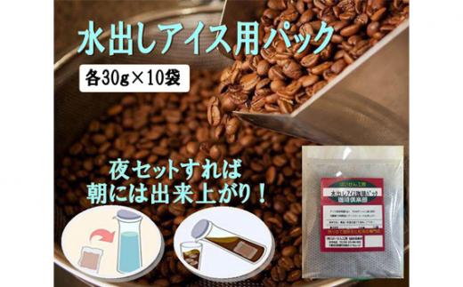 No.600 水出しアイス用珈琲パック10袋＆古墳珈琲ドリップバッグ1袋 ／ アイスコーヒー ガテマラ 大阪府