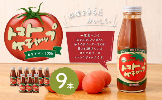 めぐみ会】トマトケチャップ 9本セット 完熟トマト 手作り - 大分県