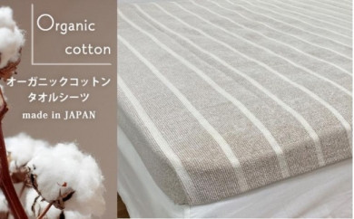 【和歌山県和歌山市】オーガニックコットン タオルシーツ シングルサイズ(145×230cm)かすみ ブラウン  SNS-12-BR