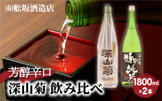 芳醇で辛口な深山菊飲み比べセット 1800ml×2 2種 日本酒 酒 お酒 上撰