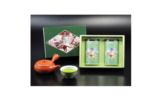 【山梨県南部町】甲斐のみどり南部茶(天子)1箱(200g缶×2本)【1315462】