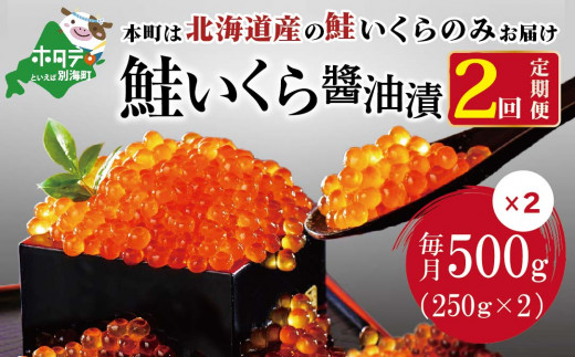 数量限定！贅沢堪能！北海道産 鮭いくら醤油漬け 合計 1kg 500g を 2