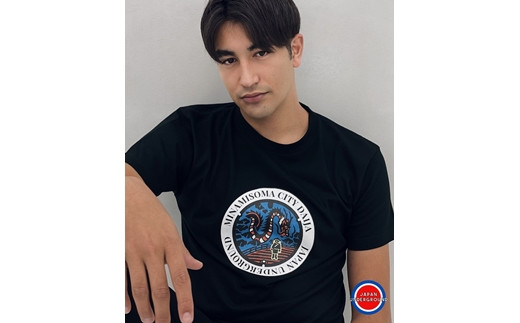 ふるさと納税 服 男 福島県 南相馬市 南相馬市 マンホールTシャツ 黒 Sサイズ 4900501 南相馬市 マンホールTシャツ 黒 Sサイズ【4900501】 - 福島県南