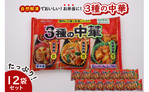 ２２年購入品「冷凍食品が沢山入ります」 冷凍食品】ニッスイ 自然解凍でおいしい! 3種の中華 12袋セット