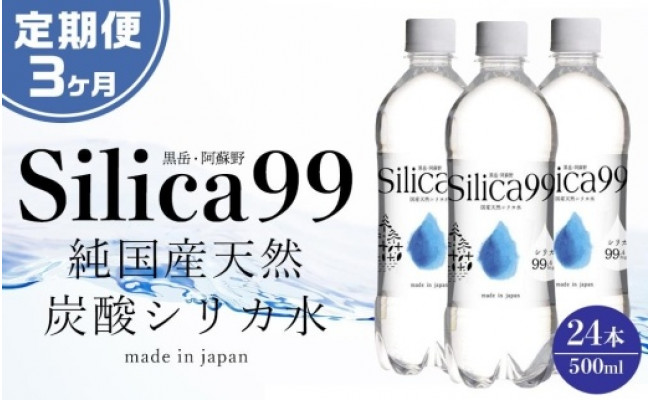 ３ヶ月連続お届け 定期便＞天然炭酸水Silica99 500ml×24本 - 大分県由布市｜ふるさとチョイス - ふるさと納税サイト