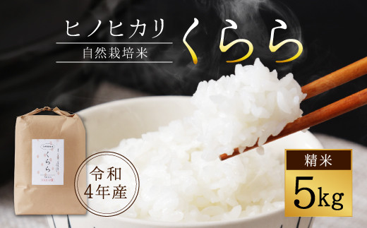 令和4年産米 自然栽培米 くらら 精米 5kg 米