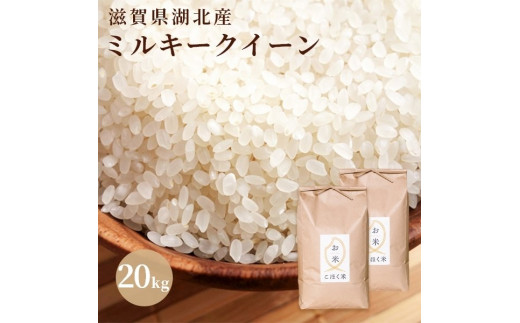 令和4年 滋賀県湖北産 湖北のミルキークイーン 20kg 【減農薬米