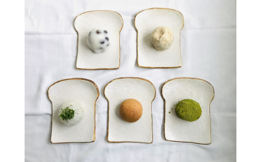 【福岡県宗像市】食パンの皿　ショートケーキサイズ　5枚セット【716】_KA0974