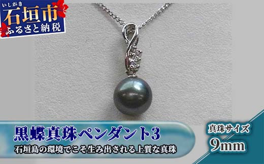 石垣島産 黒蝶真珠 パール ネックレス（ネックレス全長約42cm）【 国産