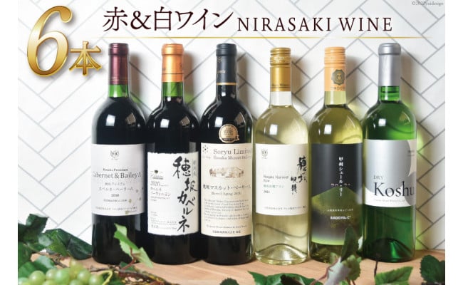 ワイン 韮崎市産 赤白ワイン 6本 セット NS-0004 飲み比べ 赤 白 ワインセット 酒 / 韮崎翠緑 / 山梨県 韮崎市 - 山梨県韮崎市｜ ふるさとチョイス - ふるさと納税サイト