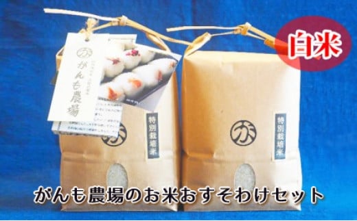 【令和四年産】がんも農場のお米おすそわけセット＜出荷開始：2022年10月5日～2023年9月22日＞