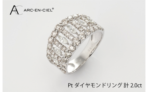 ARC-EN-CIEL PTダイヤリング（計 2.0ct） - 大阪府泉佐野市｜ふるさと