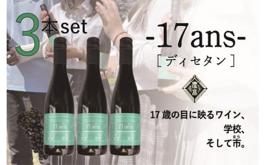 地域の魅力発信プロジェクト】山梨県立農林高校ワイン 17ans-ディセタン-３本セット [山梨 ワイン 高校生 限定] - 山梨県甲斐市｜ふるさとチョイス  - ふるさと納税サイト