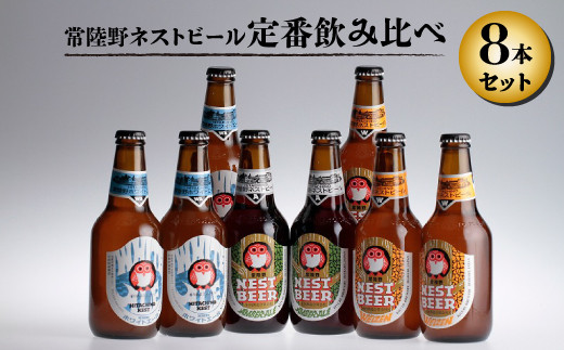 常陸野ネストビール 定番飲み比べ8本セット - 茨城県那珂市｜ふるさと