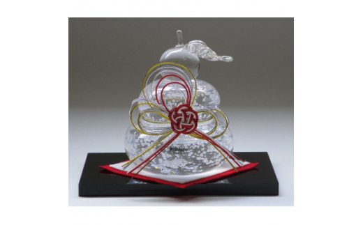 マルティグラスガラスオーナメント(置物) きらりもち＜SEG-001y＞(福岡