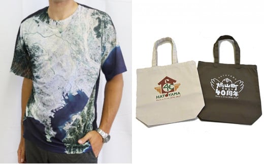 ふるさと納税 服 埼玉県 鳩山町 オリジナル衛星Tシャツ・エコバッグのセット Mサイズ オリジナル衛星Tシャツ　Mサイズ sd1_c28b90dd1137a5a857a75ea66a