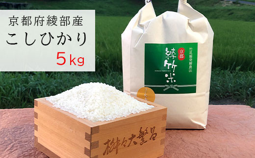 令和5年産 コシヒカリ 綾竹米 5kg 精米 おこめ 白米 竹 5キロ