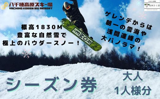 2024-2025シーズン】八千穂高原スキー場 シーズン券 大人１名様（18～49歳）〔AD-10〕 - 長野県佐久穂町｜ふるさとチョイス -  ふるさと納税サイト