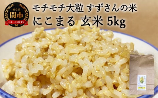 G10-25 安心・安全なすずさんの米：にこまる 玄米 5kg