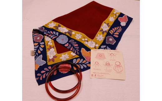 ふるさと納税 岐阜県 笠松町 [1212]風呂敷でバッグ hanelca風呂敷＆スリングセット「雨」、限定色トートバッグ＆ポーチ