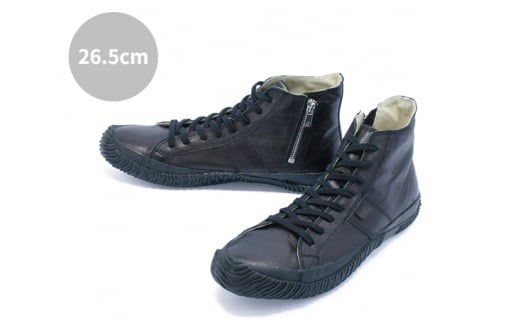 No.566 レザースニーカー SPM‐443 BLACK 26.5cm ／ 靴