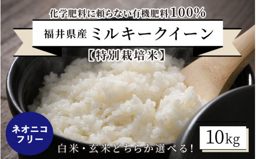 令和3年産 新米 無農薬栽培米 ミルキークイーン 玄米 10kg