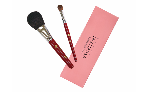 熊野筆2本セット 熊野化粧筆 2本セット Cタイプ【メイクブラシ 化粧筆 フェイスブラシ