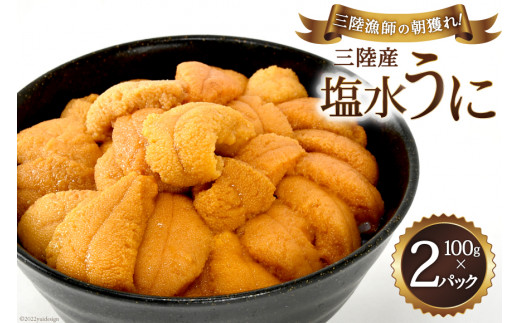 【期間限定発送】三陸産塩水うに 100g×2パック [村東商店 宮城県 気仙沼市 20564235] うに 塩水 ウニ 雲丹 冷蔵 期間限定 数量限定  - 宮城県気仙沼市｜ふるさとチョイス - ふるさと納税サイト