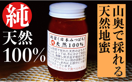 ☆Exit☆600g×4本　日本蜜蜂の蜂蜜[地蜜(山蜜)]天然100% 山奥で採れる天然地蜜】天然100％純粋蜂蜜 600g - 宮崎県小林市