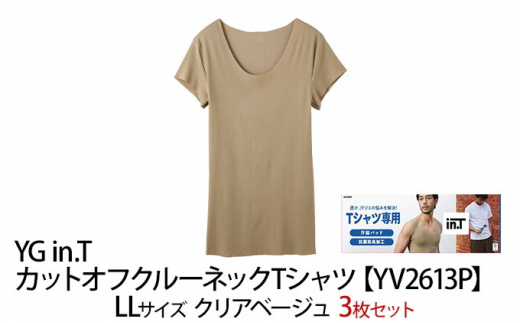 グンゼ YG in.T カットオフクルーネックTシャツ【YV2613P】LLサイズ