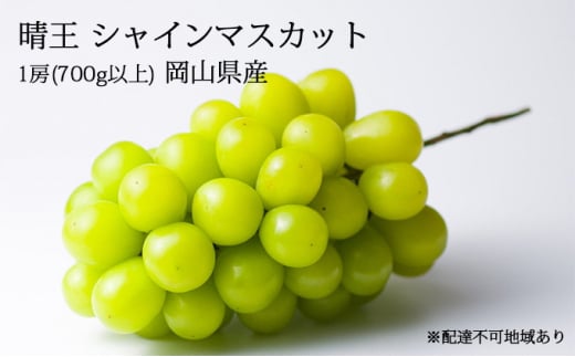 ぶどう［2023年先行予約］晴王 シャインマスカット 1房（700g以上