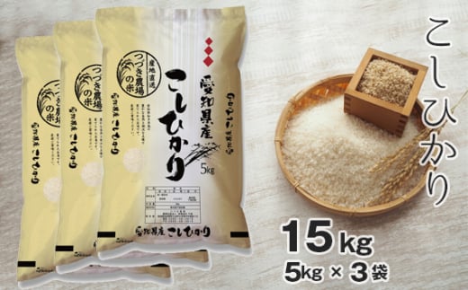 【愛知県阿久比町】No.134 【白米】 令和7年産 つづき農場のコシヒカリ 15kg / お米 こしひかり 愛知県