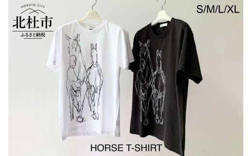 HORSE T-SHIRT【サイズ：S/M/L/XL】【色：WHITE / SMOKE BLACK