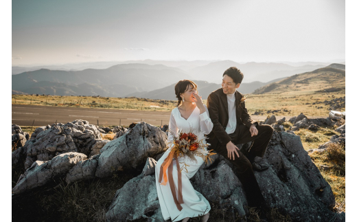 ウェディングフォト撮影（梼原町内） 四国カルスト 写真 結婚 洋装