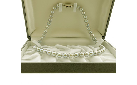 あんぶれら美品✨あこや真珠　ネックレス　パール　ブルーグレー　7.0〜7.6mm