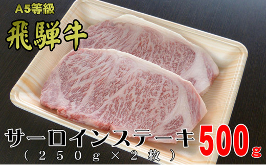 A5等級飛騨牛サーロインステーキ用500g（1枚約250g×2枚） [№5787-0397