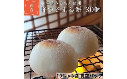 お餅（丸餅・杵つき餅）30個入り【10個入りパック×3】＜京風料理 新橋謹製＞新羽二重糯米≪国産 京都 亀岡産 もち 小餅 新年 ぜんざい 大晦日  お正月 お雑煮≫ ※着日指定不可