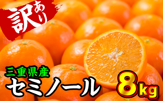 訳あり】三重県産 セミノールオレンジ 8kg【出荷目安：３月下旬〜４月
