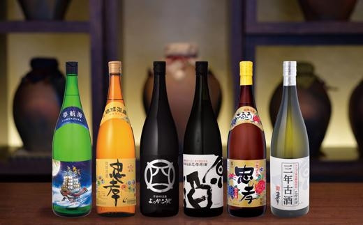 琉球泡盛「忠孝酒造」古酒・新酒の飲み比べ 1升瓶６本セット - 沖縄県