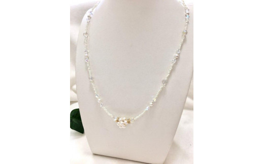 スワロフスキーパールのビーズボールネックレス ホワイト 栃木県小山市 ふるさとチョイス ふるさと納税サイト