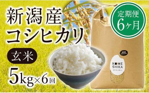 令和5年産米】【定期便6ヵ月】新潟産コシヒカリ 玄米5kg×6回 - 新潟県｜ふるさとチョイス - ふるさと納税サイト