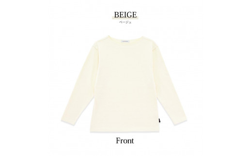ふるさと納税 服 女 愛媛県 松山市 レディース長袖ボートネックTシャツ（FL22FＷ-005Ｗ）ブラック Mサイズ Mサイズ レディース長袖ボートネックTシャツ（FL22FW-005W）ベージュ
