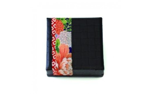 ふるさと納税 柿渋塗　四つ目箱　名刺サイズ4色布付セット 和歌山県高野町 ふるさと納税 柿渋塗 四つ目箱 名刺サイズ4色布付セット 和歌山