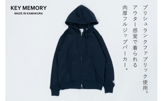 2》メンズL 【KEYMEMORY 鎌倉】ジップパーカー NAVY - 神奈川県鎌倉市｜ふるさとチョイス - ふるさと納税サイト