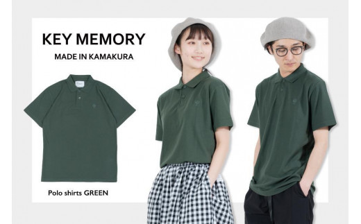 0》【KEYMEMORY鎌倉】KMポロシャツ GREEN レディースフリーサイズ