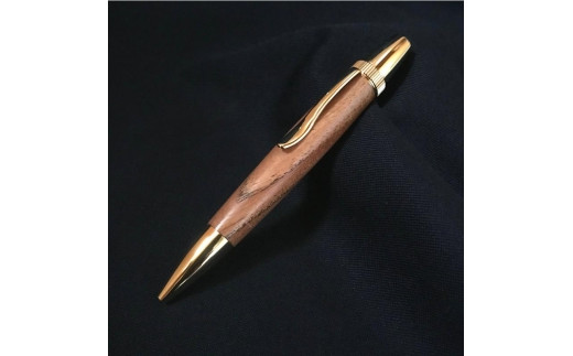 【木製ボールペン（栴檀 せんだん） パトリオット】(金具選択可能